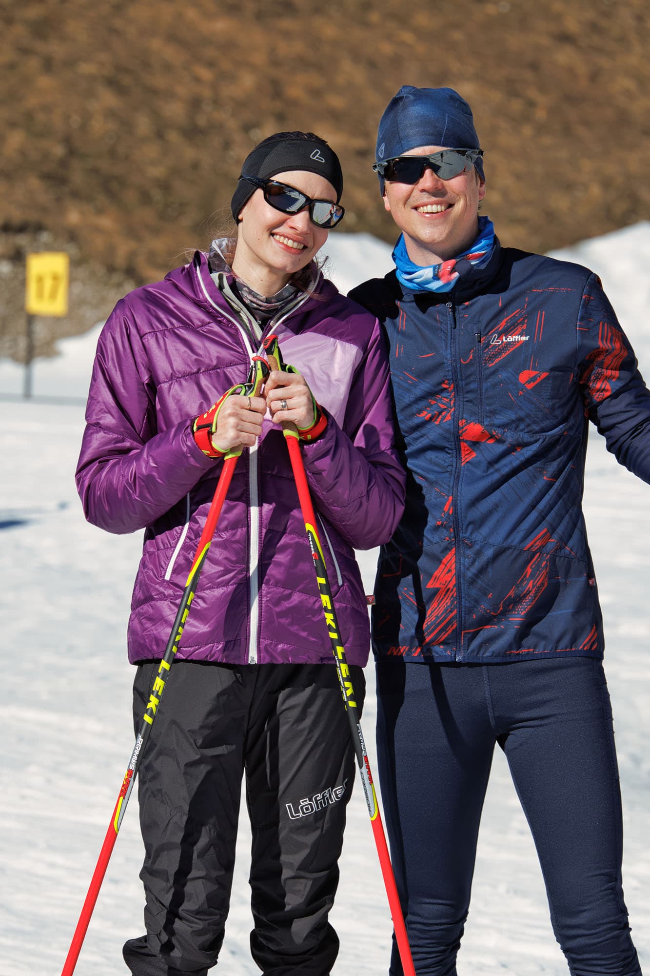 Foto von Christoph und Elisa beim Langlaufen